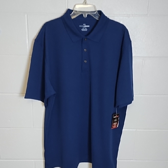 Grand Slam Navy Blue Polo Classic Short Sleeve Performance Golf Athletic Shirt - Picture 11 of 11